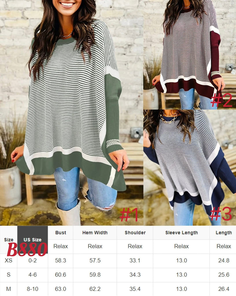 Cassie oversized stripe top