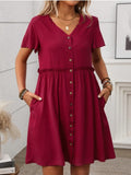 Morgan button dress
