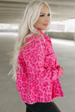 Heather hot pink leopard jacket