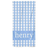 Kid personalized gingham towels