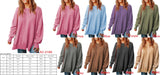 Amelia Drop Shoulder Ribbed Trim Oversized Sweatshirt