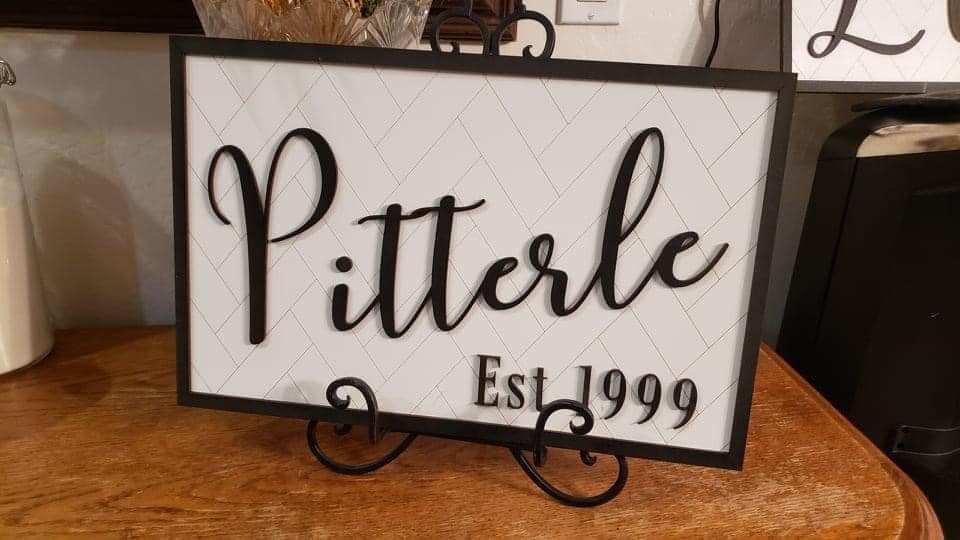 Personalized last name sign