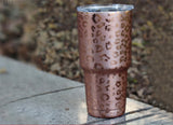 Black Leopard Tumblers Rose Gold READY TO SHIP